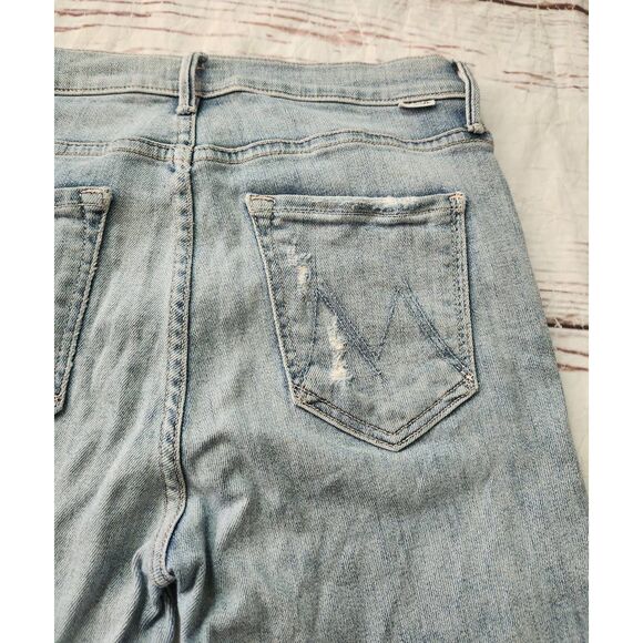 Mother The Rascal Ankle Snippet Distressed Jeans Size 29 - Picture 6 of 10